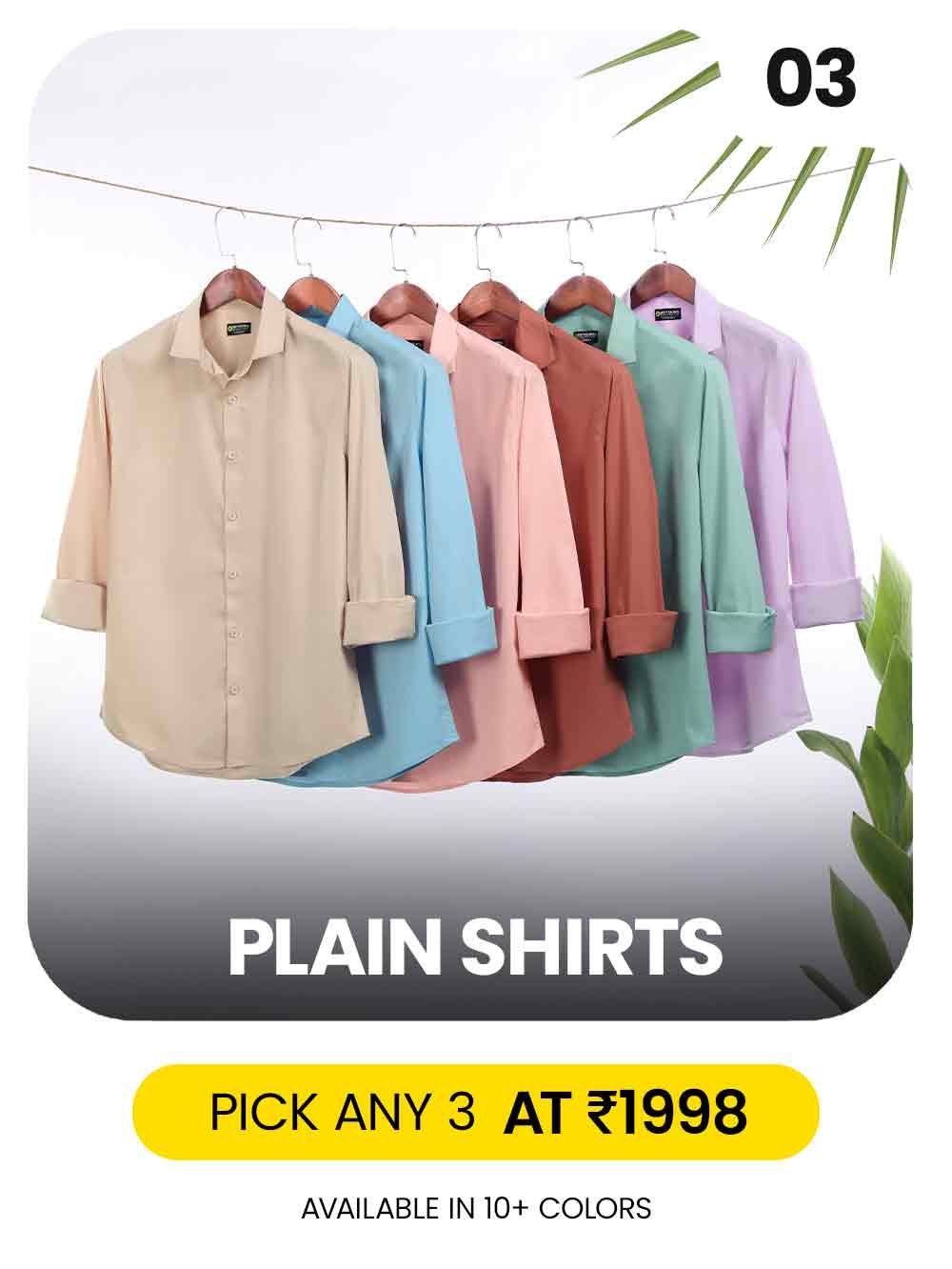 Pick any 3 Plain Shirts